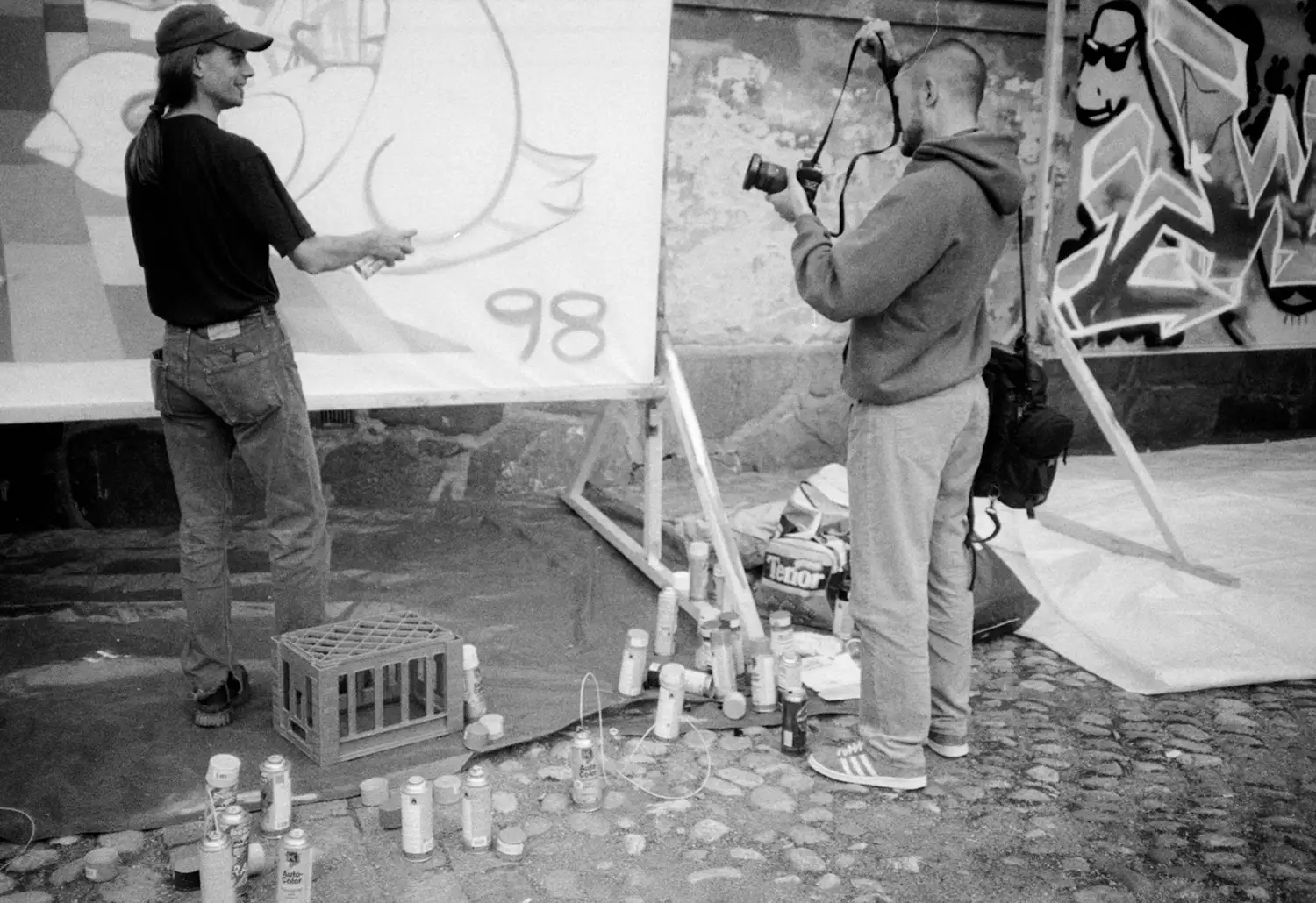 Live-action painting at The Arrow, Östra Stallet 1998