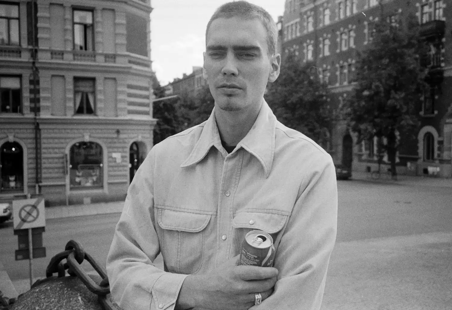 Portrait outside Östra Stallet, 1998