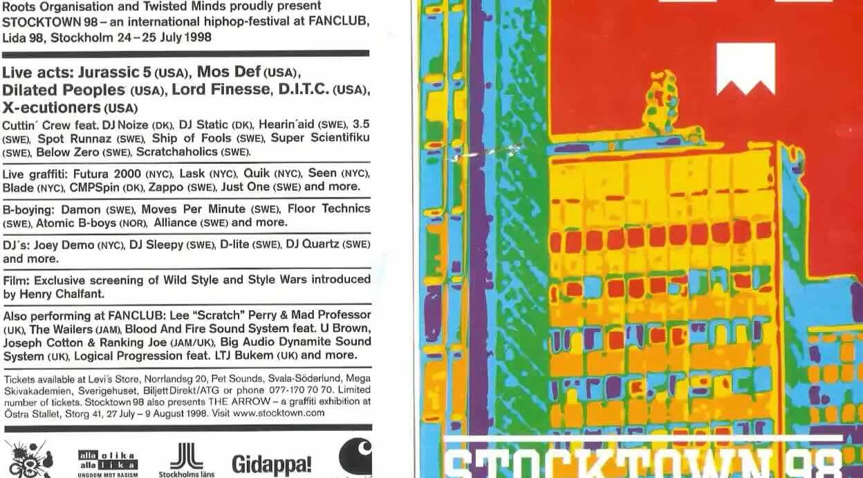 Original Stocktown 98 festival flyer
