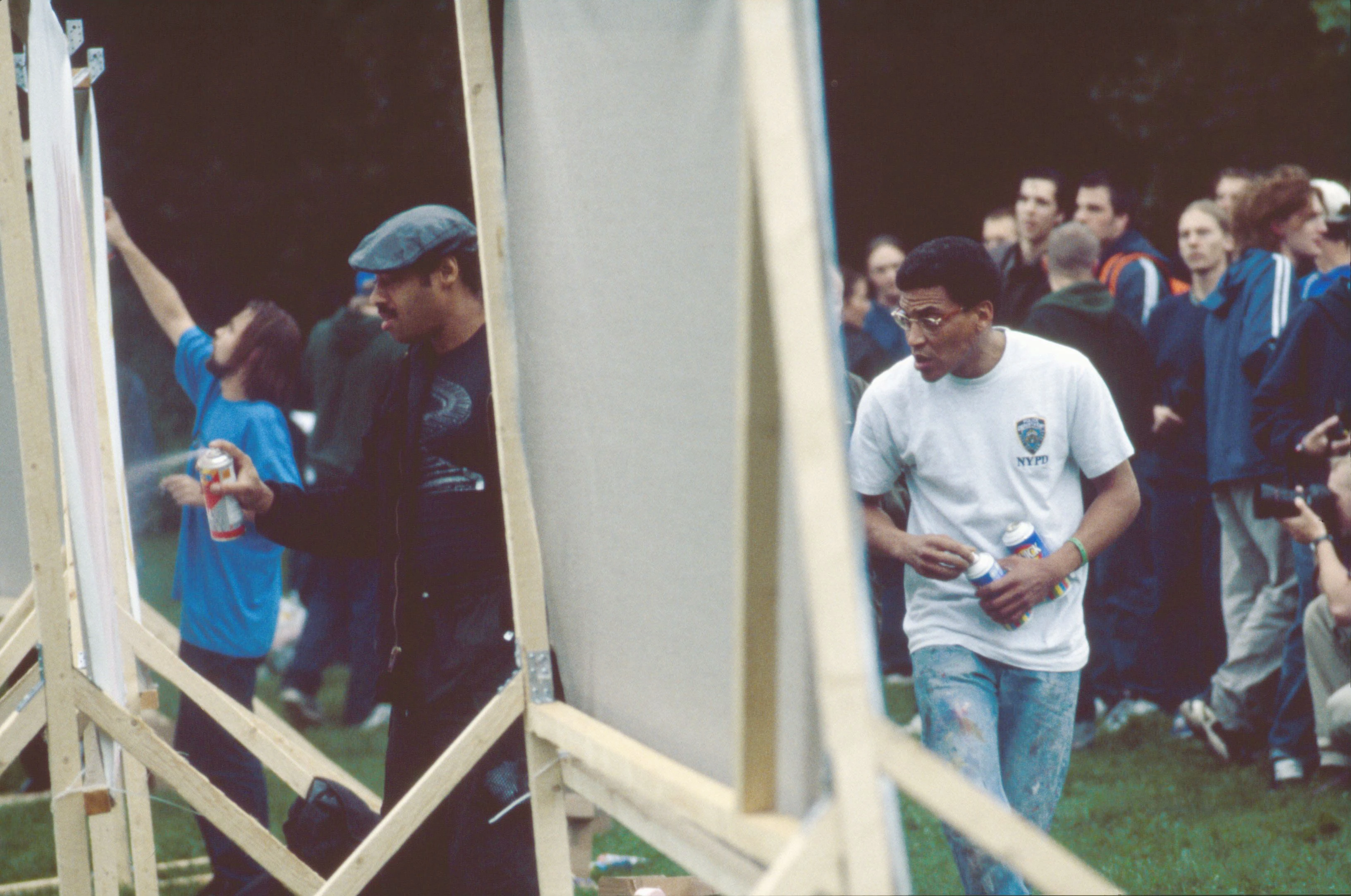 Painting in progress at Stocktown 98