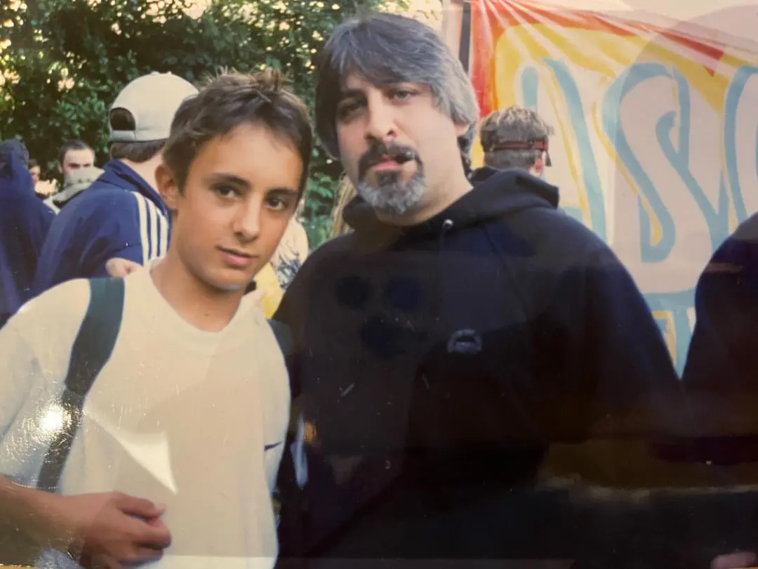 Seen with a young fan at Stocktown 98
