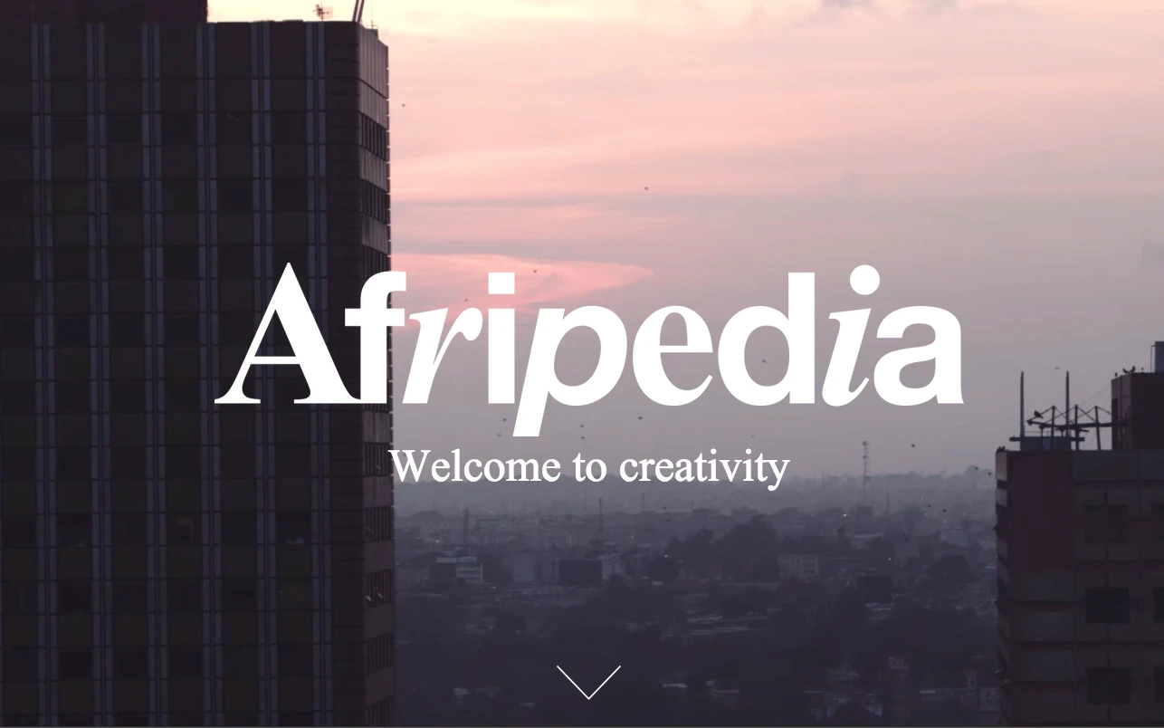 Afripedia opening title over the Addis skyline