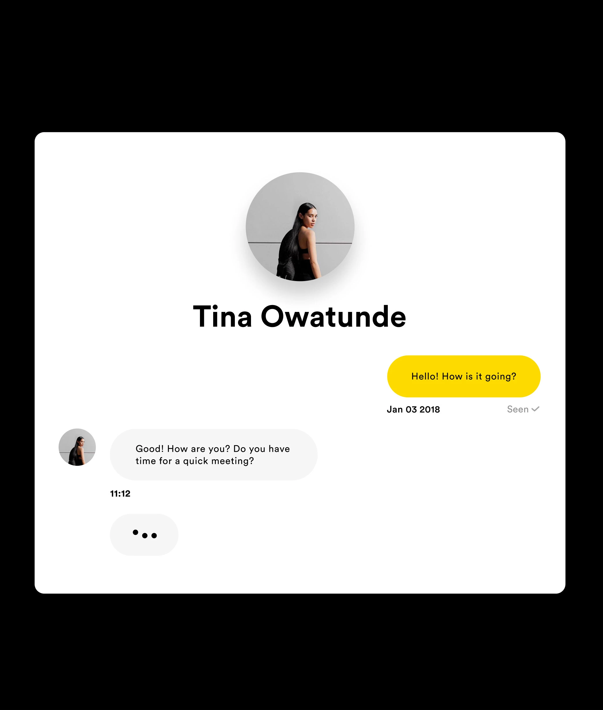 Afripedia platform — direct messaging screen