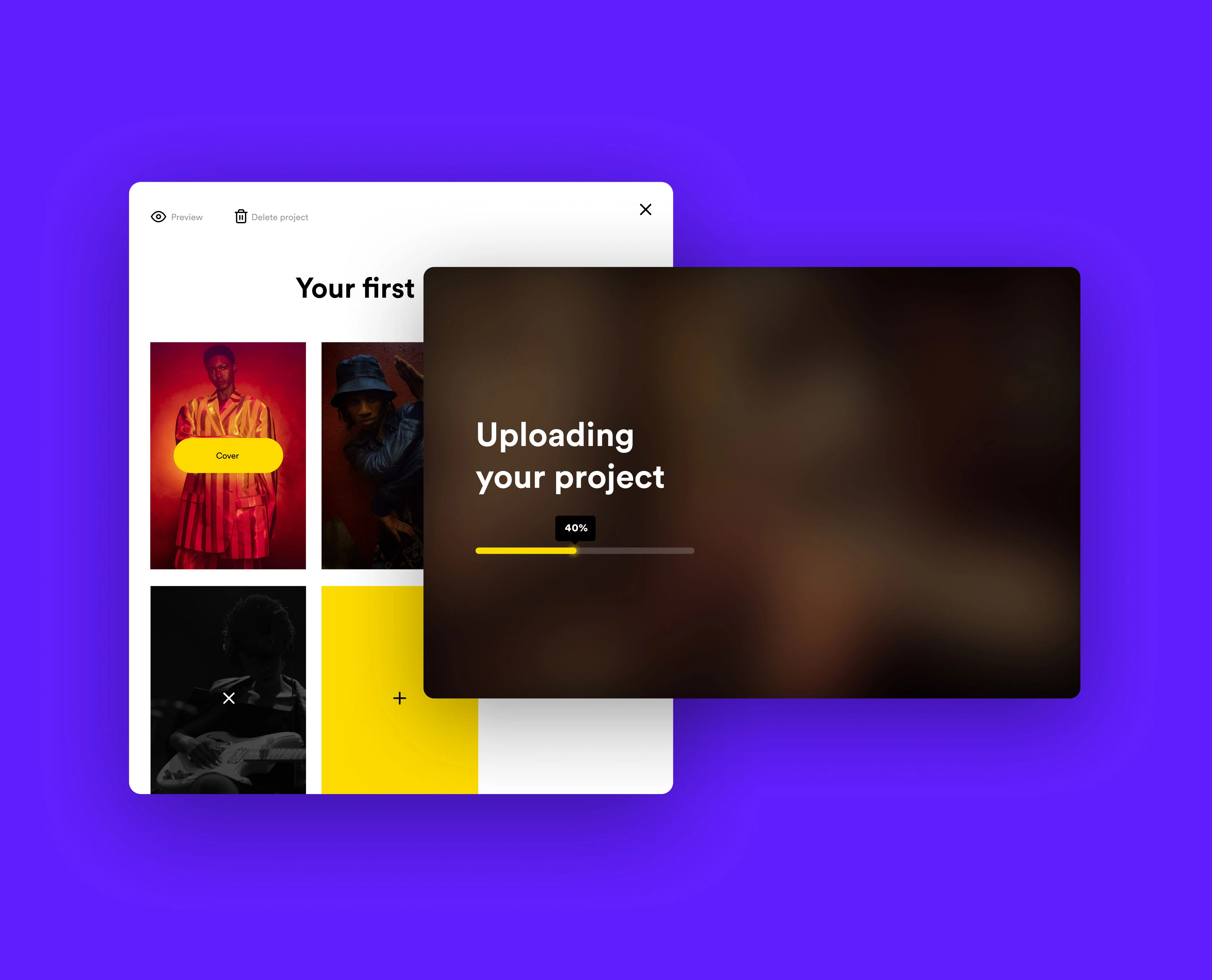 Afripedia platform — project upload screen