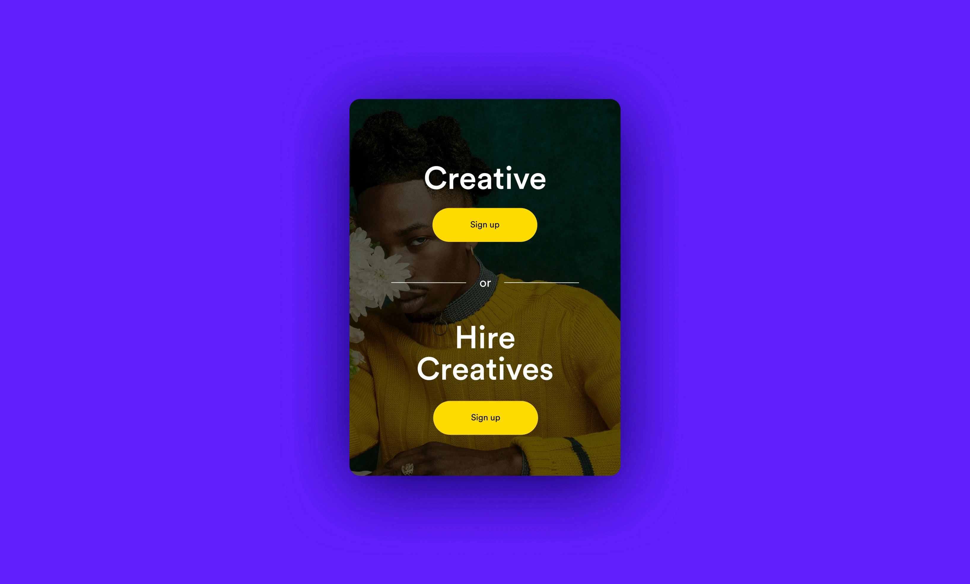 Afripedia platform — sign up as Creative or Hire Creatives